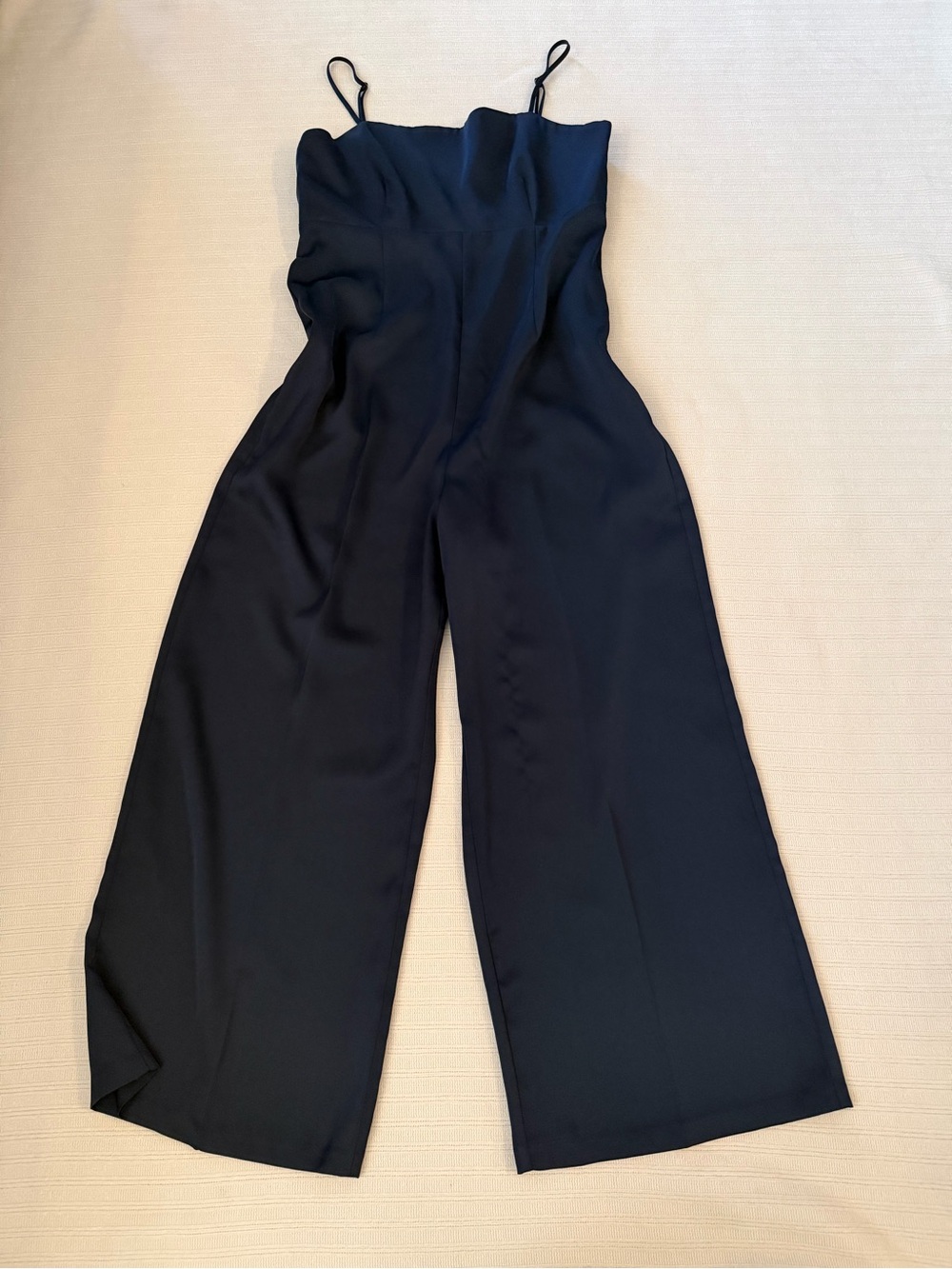 Banana Republic Navy Wide-Leg Spaghetti Strap Jumpsuit BeS1r